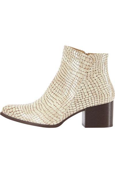 Faina Leder Stiefelette In Snake-optik