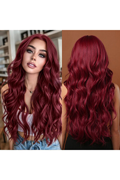 8 Kadına Dair Herşey Kızıl Perçemsiz Dalgalı Peruk