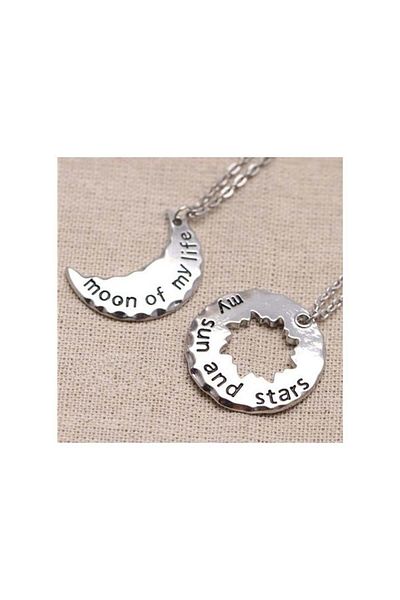 Köstebek Game of Thrones -Moon of My Life & My Sun and Stars Necklace