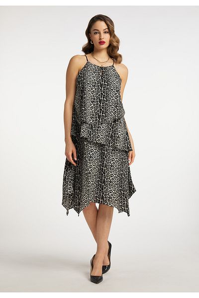 Faina Kleid mit Leoprint