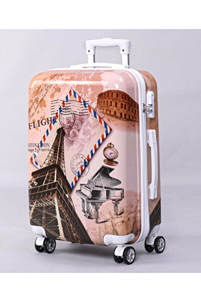 Pine kids Water-Resistant Trolley Luggage - Brown Wheelie Bag for 5+, Zip Com...