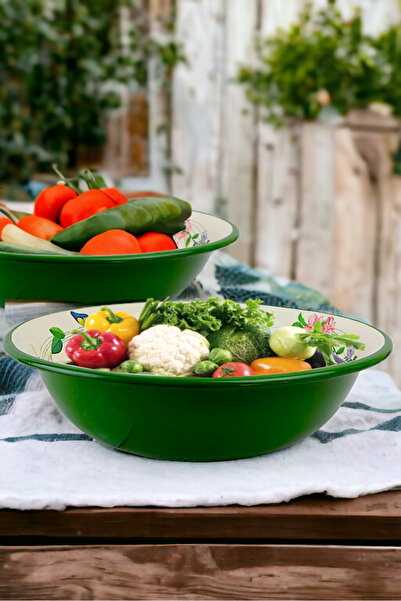 İnci Emaye 4.5 Liter 36 cm Enameled Basin and Mixing Bowl - Dough Basin. The Fruit Pot. Dowry. Big Bowl