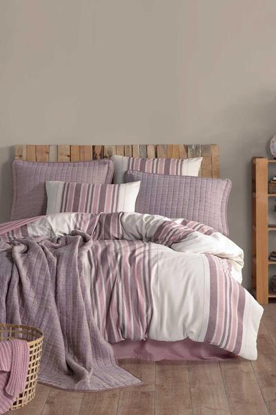 Elart Naturel Style Nevresimli Yatak Seti Çift Kişilik 7 Parça