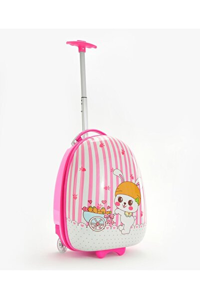 Fab N Funky Cartoon Printed Kids Luggage Trolley Bag, Waterproof Hard Shell, ...