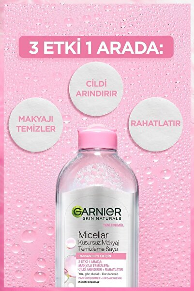 Garnier 2'li Micellar Kusursuz Makyaj Temizleme Suyu 400 ML & Duş Lifi Hediyeli