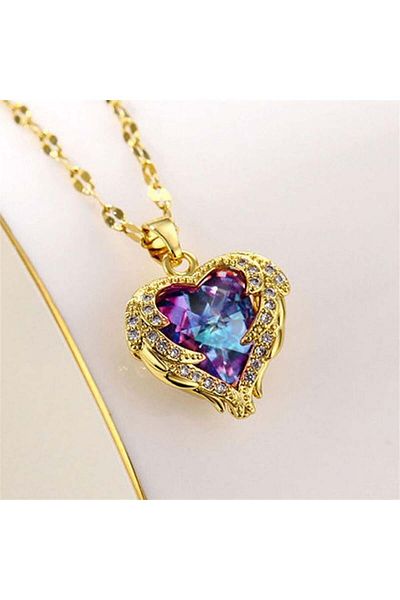 Köstebek Gold Talisman Heart Necklace