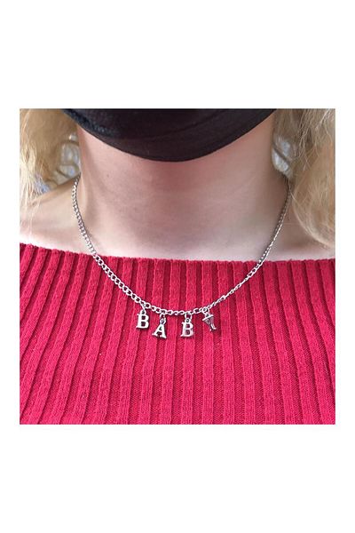 Köstebek Baby Letter Necklace