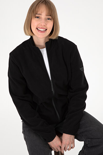 U.S. Polo Assn. Men's Black Basic Fleece Cardigan 50298066-Vr046