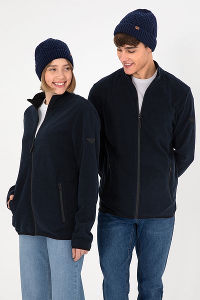 U.S. Polo Assn. Men's Navy Blue Basic Fleece Cardigan 50298066 -Vr033