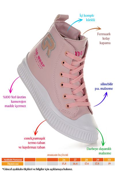 KARAMAZI Karamazı Kids Wasp Zippered Daily Girl's Boat Παπούτσια