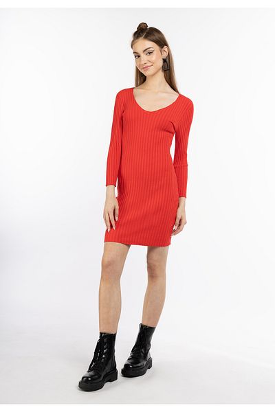 myMo Rocks Kleid Aus Rippstrick