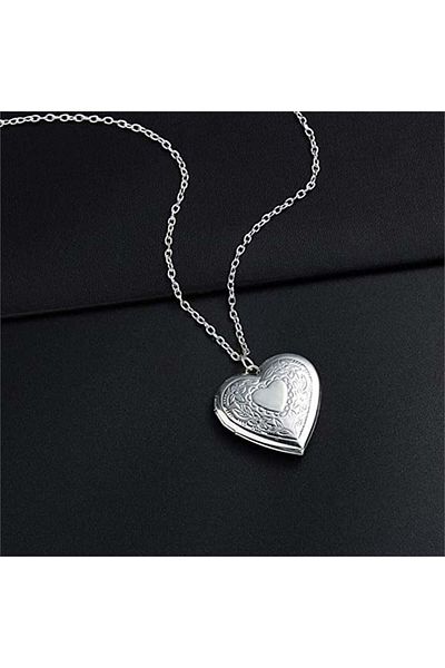 Köstebek Silver Openable Heart Necklace