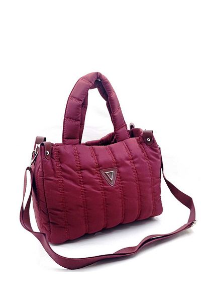 MAC&MOS Women's K Burgundy Quilted Shoulder Bag
