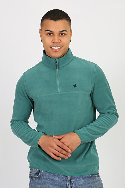 UOMOPARK 6001 Regular Fit Anti-Pilling Non-Pilling Bato Collar Winter Men's Fleece