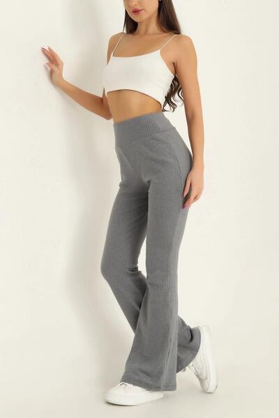 Mossta Smoked Color Spanish Leg Raised Trousers