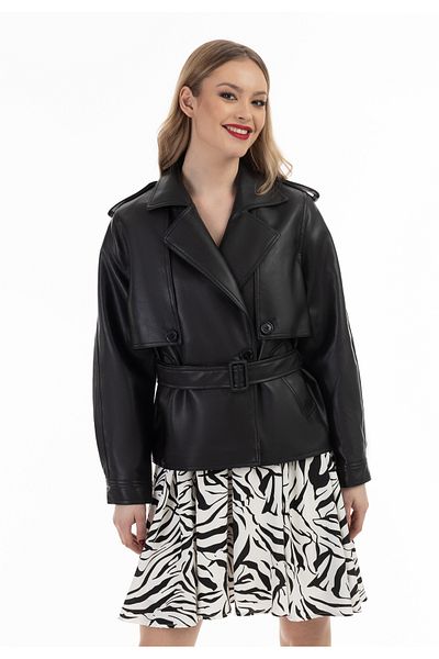 Faina Jacke Aus Lederimitat
