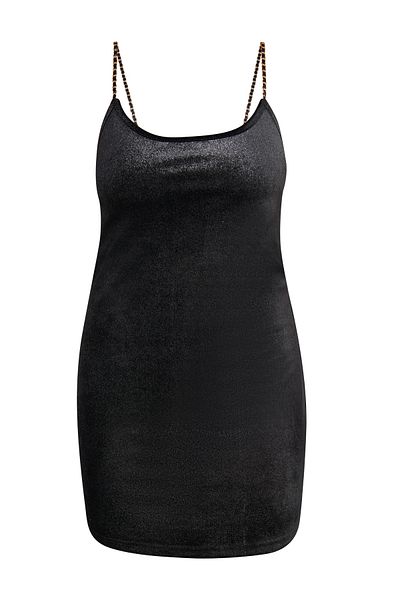 Faina Glitzerndes Mini-Samtkleid