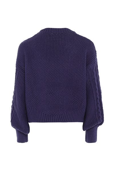 Dreimaster Pullover Mit Zopfstrick