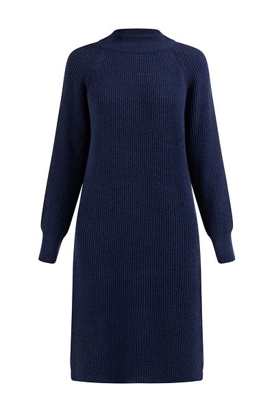 Dreimaster Strick Langarmkleid Midi