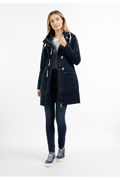 Dreimaster Strickfleece-dufflecoat