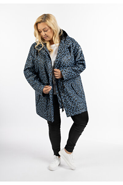 Schmuddelwedda Plus Size Regenmantel mit Leoprint