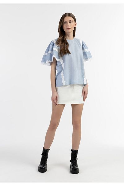 Dreimaster Blusenshirt Mit Spitze