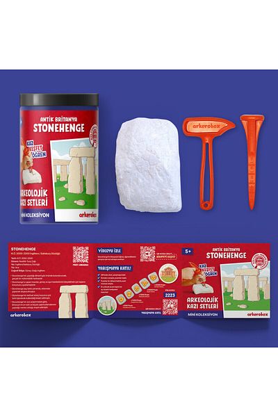 Arkerobox - Mini Educational Archaeological Set and 3d Puzzle, Ancient Britain, Stonehenge