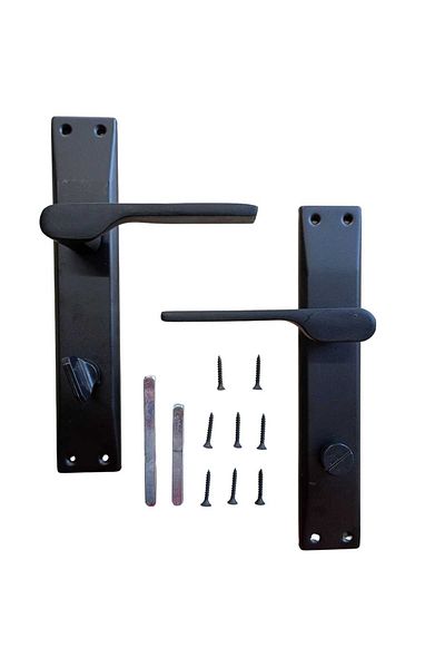 KAİZEN Black Mirrored Door Handle - Alara Wc-Bath Right Hand