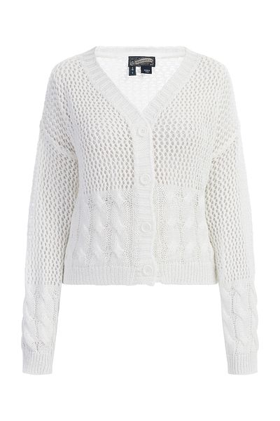 Dreimaster Weitmaschige Strickjacke