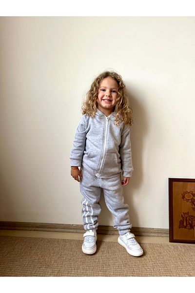 DİVİSTA Unisex Παιδική φόρμα γκρι μελανζ