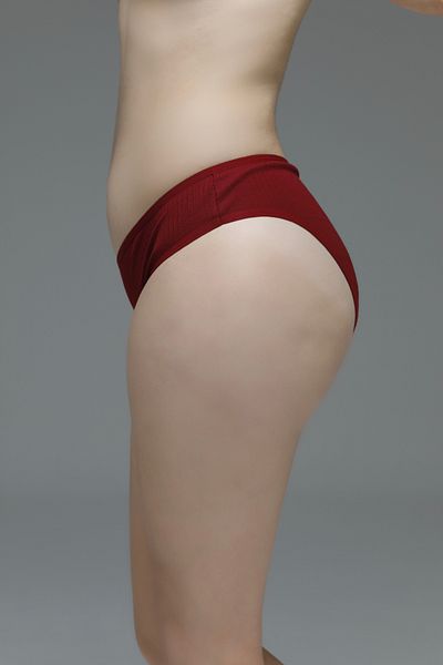MİSTİRİK Chiloți slip din bumbac elastic cu talie înaltă model Taranto Culoare Bordeaux