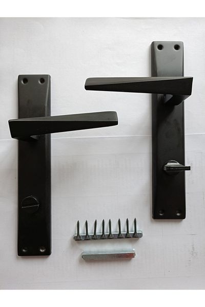 KAİZEN Black Mirrored Pyramid Door Wc-Bathroom - Left Hand