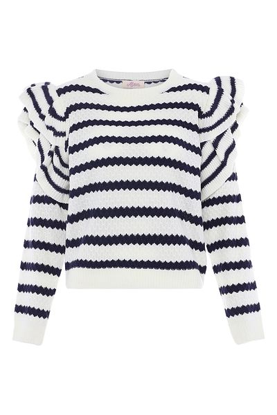 Dreimaster Pullover Mit Rüsche