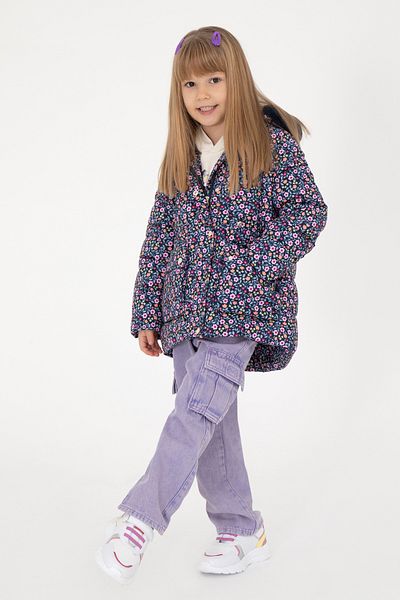 U.S. Polo Assn. Girl's Navy Blue Coat 50291483 -Vr033