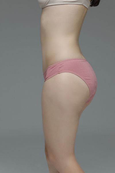 MİSTİRİK Taranto Model High Waist Soft and Flexible Fabric Sports Panties Pastel Pink Color
