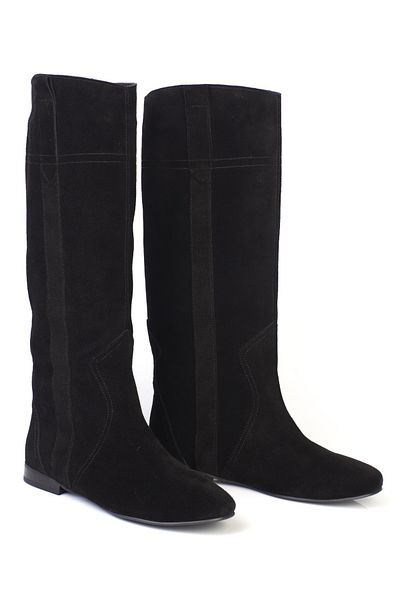KARVENSHOES Черни велурени ботуши Karven6000 Model