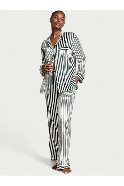 Victoria's Secret Set pijamale lungi din satin glazurat
