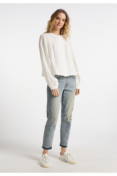 Dreimaster Bluse Aus Baumwollmusselin