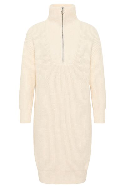 Dreimaster Strick Langarmkleid Midi