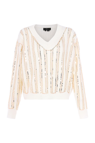 Faina Strickpullover mit Pailletten