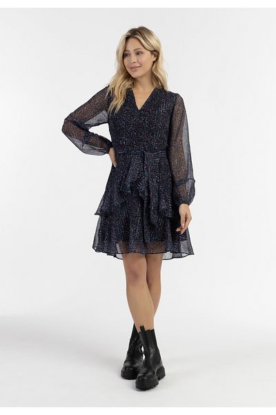 Dreimaster Midi Langarmkleid