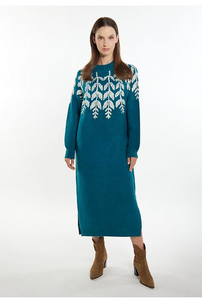 USHA Maxi Strickkleid