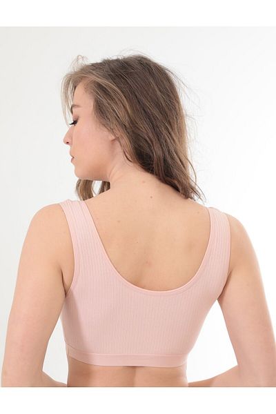 Bita İnside Pudră Femei Camisole Tesatura Gros Curea Lată Sporter Bustieră Crop