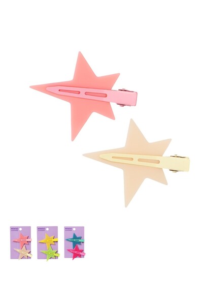 Miniso Renkli Yıldızlı Pens Toka Seti (2 adet)