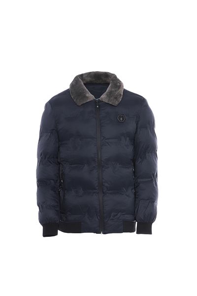 MOZZAAR Steppjacke mit Kunstfellkragen