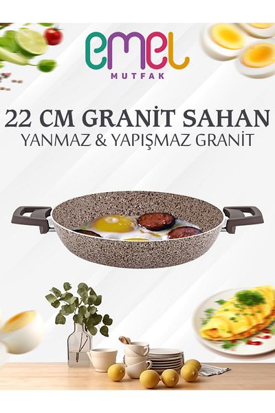 Emel Cooking Goods Emel 22 cm Granite Omelette Pan
