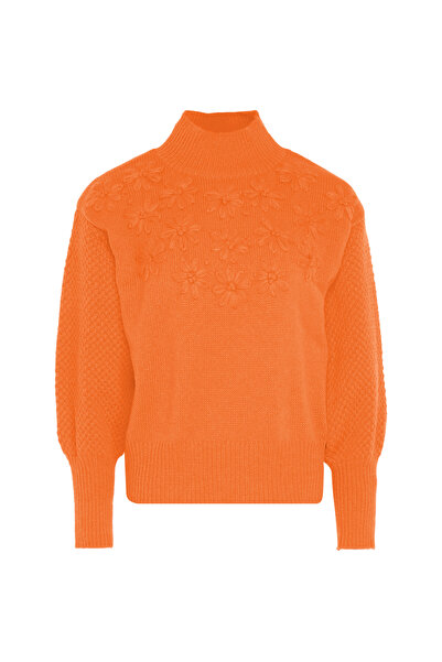 myMo Pullover mit Blumenstick