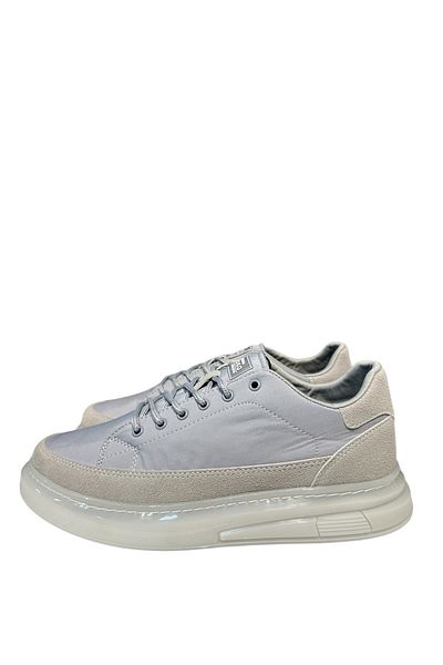 Anıl Ayakkabı Nk Leon Men's Ice Grey Parachute Fabric Memory Foam Sole Casual Walking Shoes