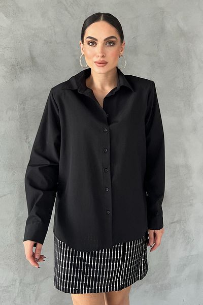 Seda Yalçın Atelier Black Padded Basic Shirt