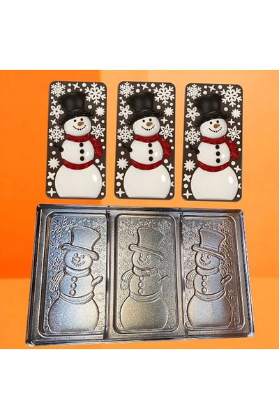 İmplast Polycarbonate Snowman Tablet Chocolate Mold - 878